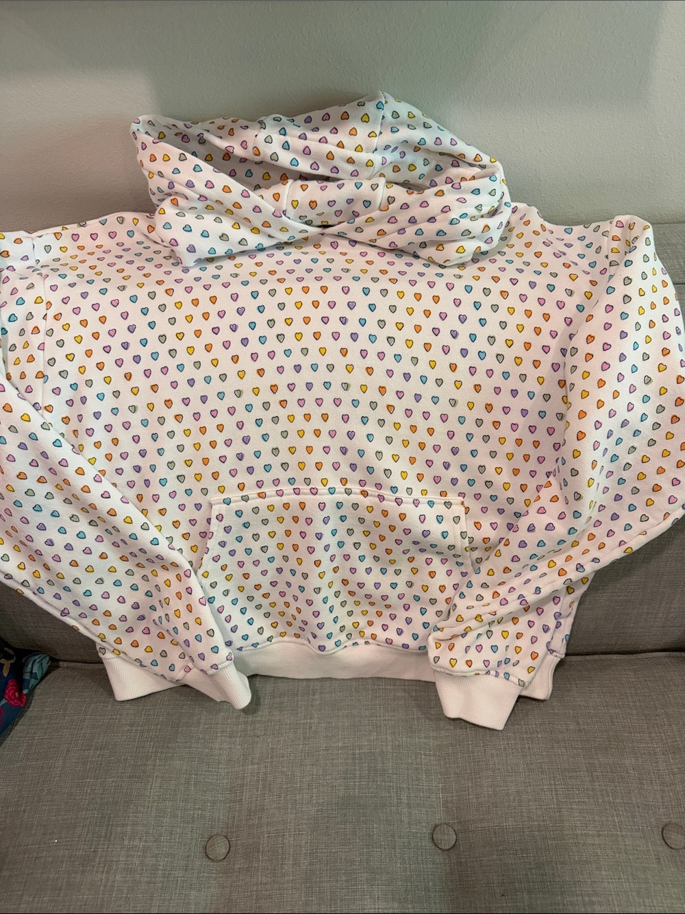 Target x Roller Rabbit Hooded Disco Hearts Sweatshirt - Women’s Size L